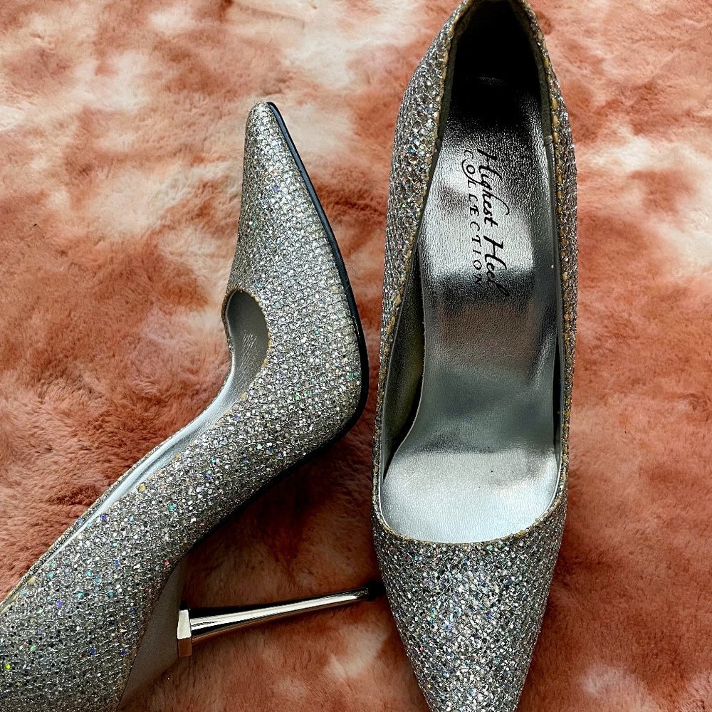 Sparkle Mid-Heel Size 6